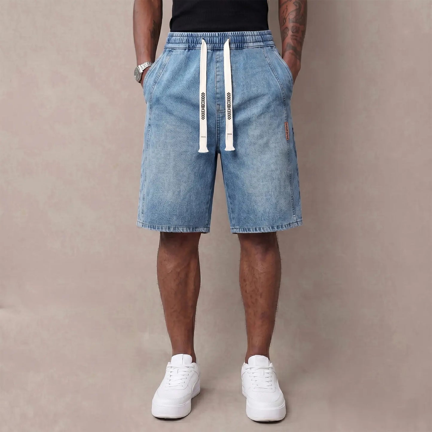 Men’s Lightweight Denim Shorts - Trendy Summer Stretch Pants