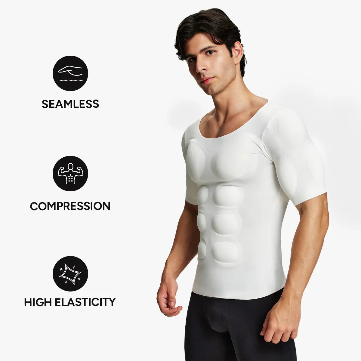 Compression sans couture chemise athlétique haute élasticité