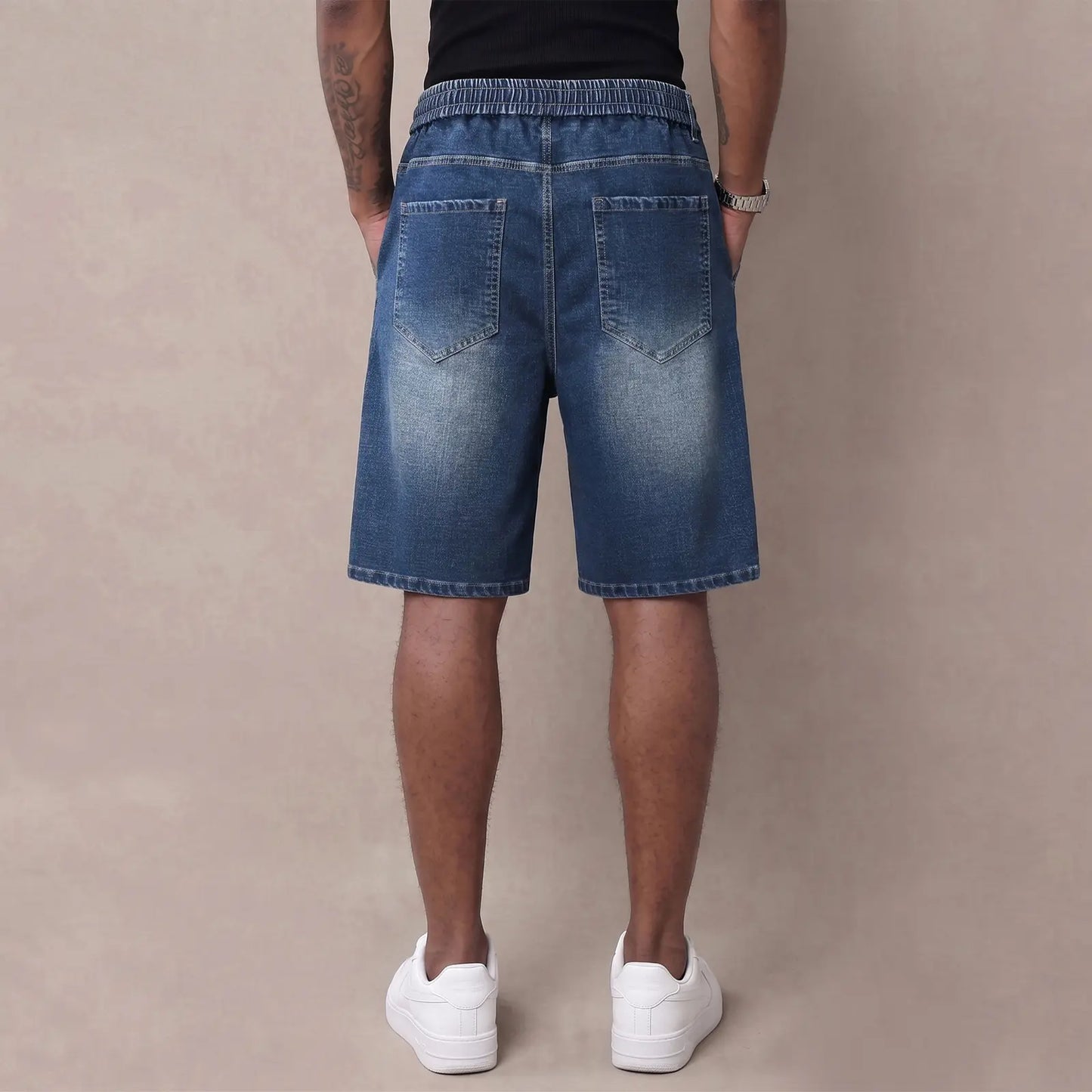 Men’s Lightweight Denim Shorts - Trendy Summer Stretch Pants